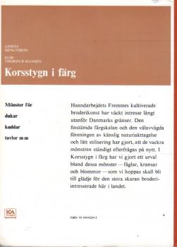 Gerda Bengtsson, danish cross-stitch, korssting - Korsstygn i färg ICA ( Haandarbejdets Fremme )